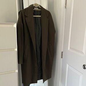 Korean made olive green  Long Coat